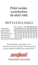 Tunika nyörihelma 6017 mittataulukko Sarafaani